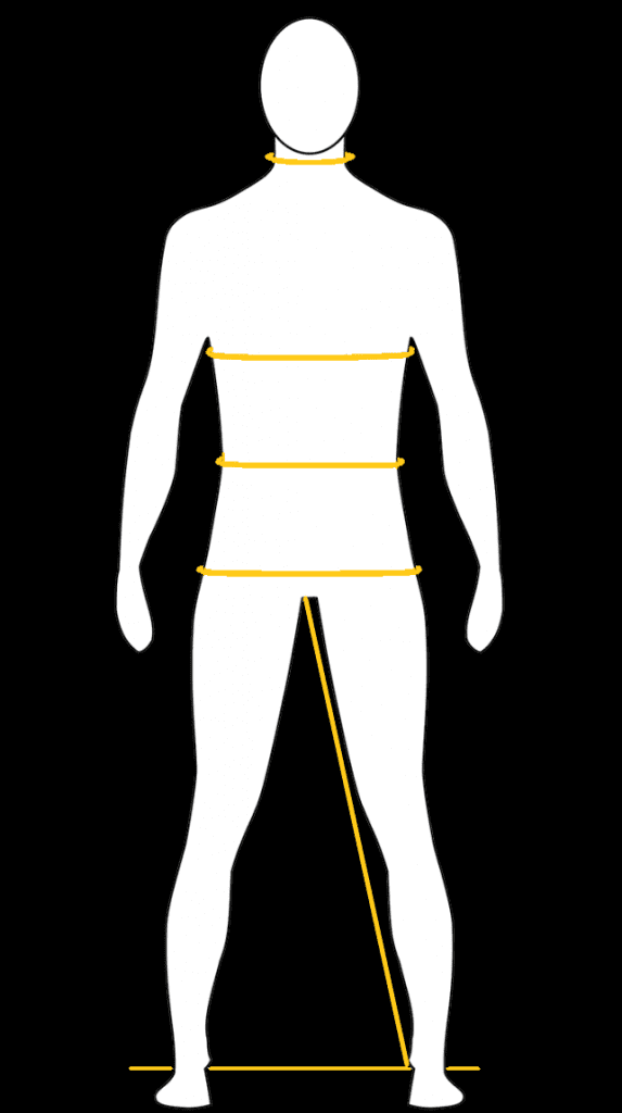 guide de taille pour homme